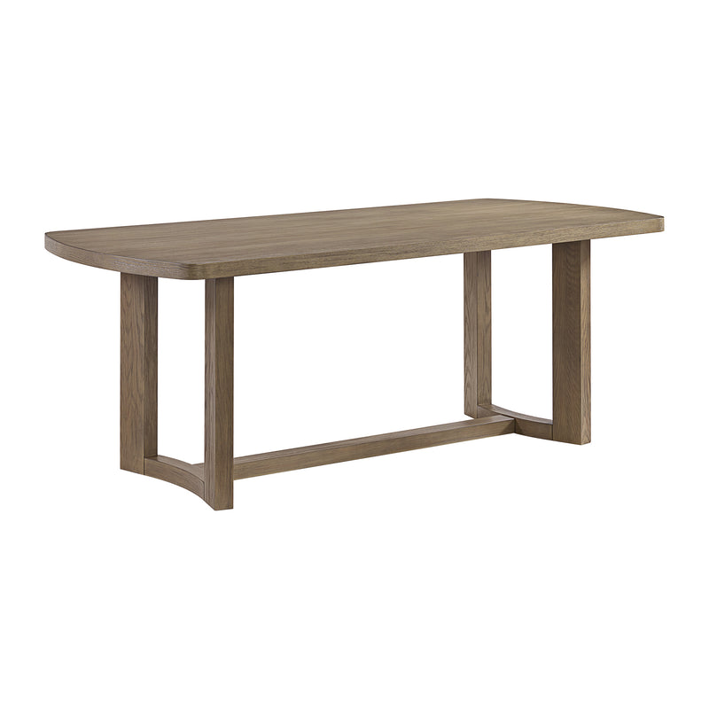Portland 7Pc Standard Height Dining Set In Grey-Rectangular Table And Six Chairs