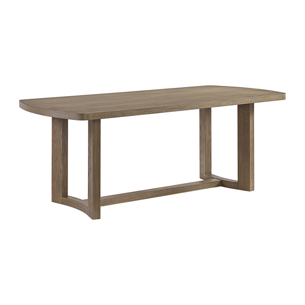 Portland 7Pc Standard Height Dining Set In Grey-Rectangular Table And Six Chairs