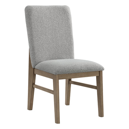 Portland 7PC Standard Height Dining Set in Grey-Rectangular Table and Six Chairs