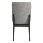Portland Side Chair with Grey Fabric (PGY1113-4) in Black (2 Per Carton)