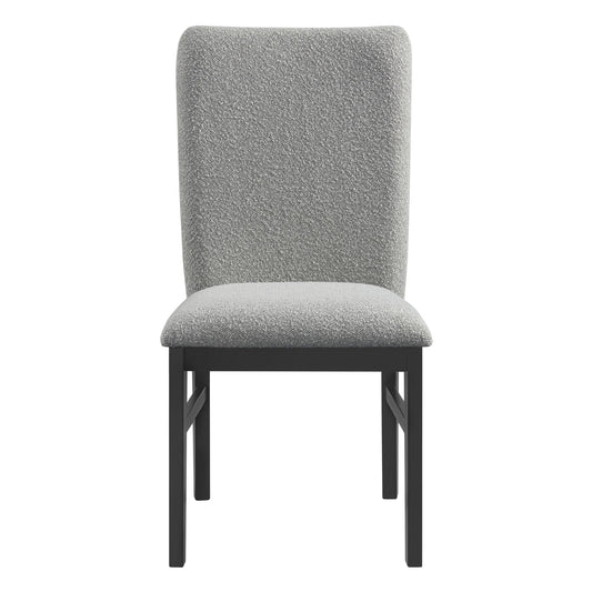 Portland Side Chair with Grey Fabric (PGY1113-4) in Black (2 Per Carton)