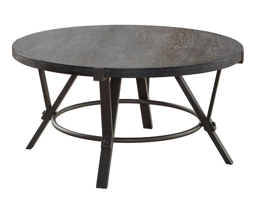 Portland Round Coffee Table in Grey