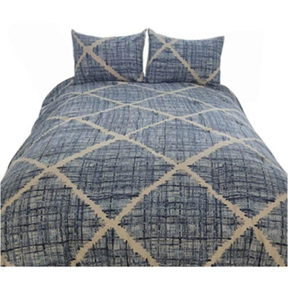 Diamond Grid 3-Piece Queen Comforter Set