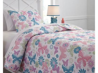 Butterfly 2-Piece Twin Quilt Comforter Set