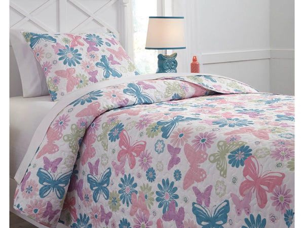 Butterfly 2-Piece Twin Quilt Comforter Set