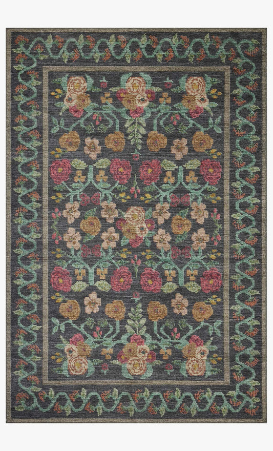 Rifle Paper Co. x Loloi Rosa RSA-01 Black