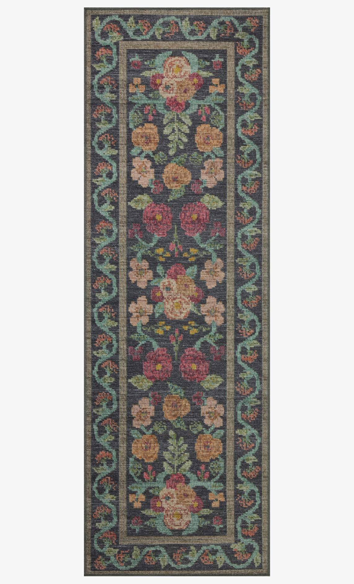 Rifle Paper Co. x Loloi Rosa RSA-01 Black