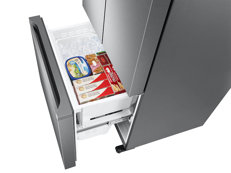 18 cu. ft. Smart Counter Depth 3-Door French Door Refrigerator in Stainless Steel
