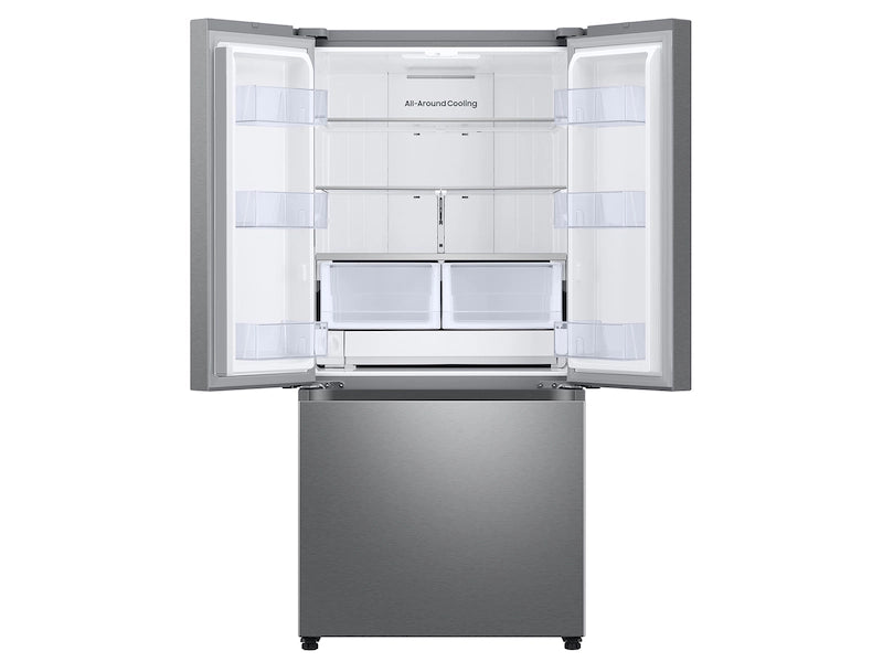 25 cu. ft. 33" 3-Door French Door Refrigerator with Dual Auto Ice Maker in Stainless Steel