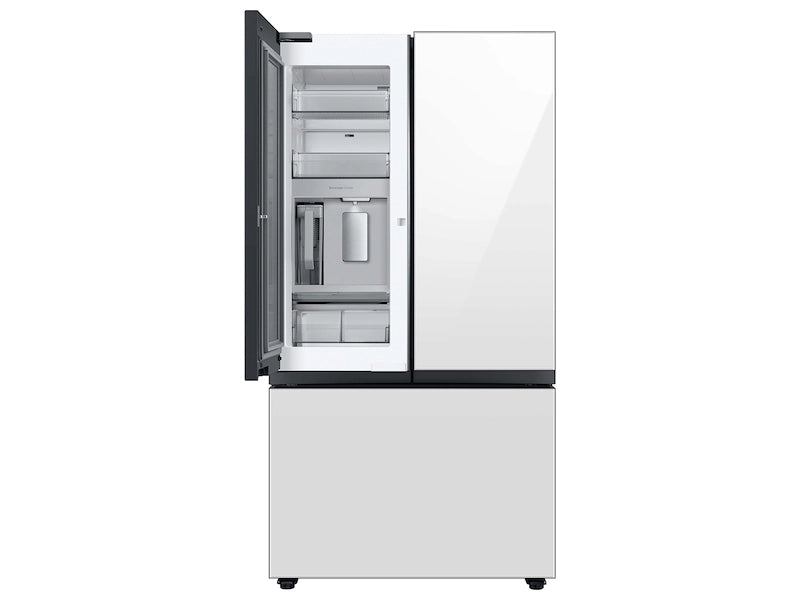 Bespoke 3-Door French Door Refrigerator (30 cu. ft.) with Beverage Center™ in White Glass