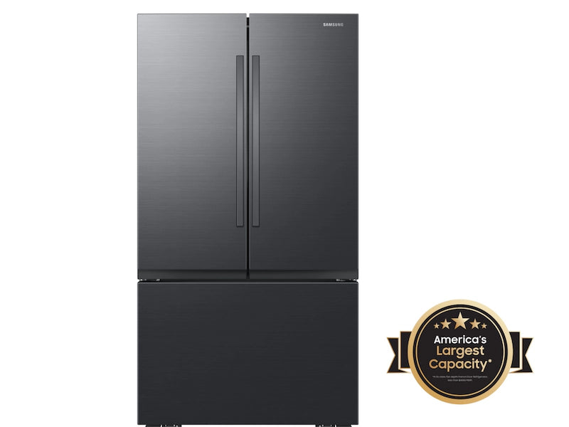 32 cu. ft. Mega Capacity 3-Door French Door Refrigerator with Dual Auto Ice Maker in Matte Black Steel