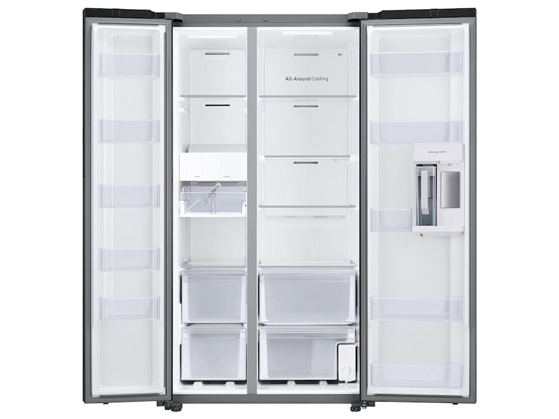 Bespoke Side-by-Side 28 cu. ft. Refrigerator with Beverage Center™ in Stainless Steel