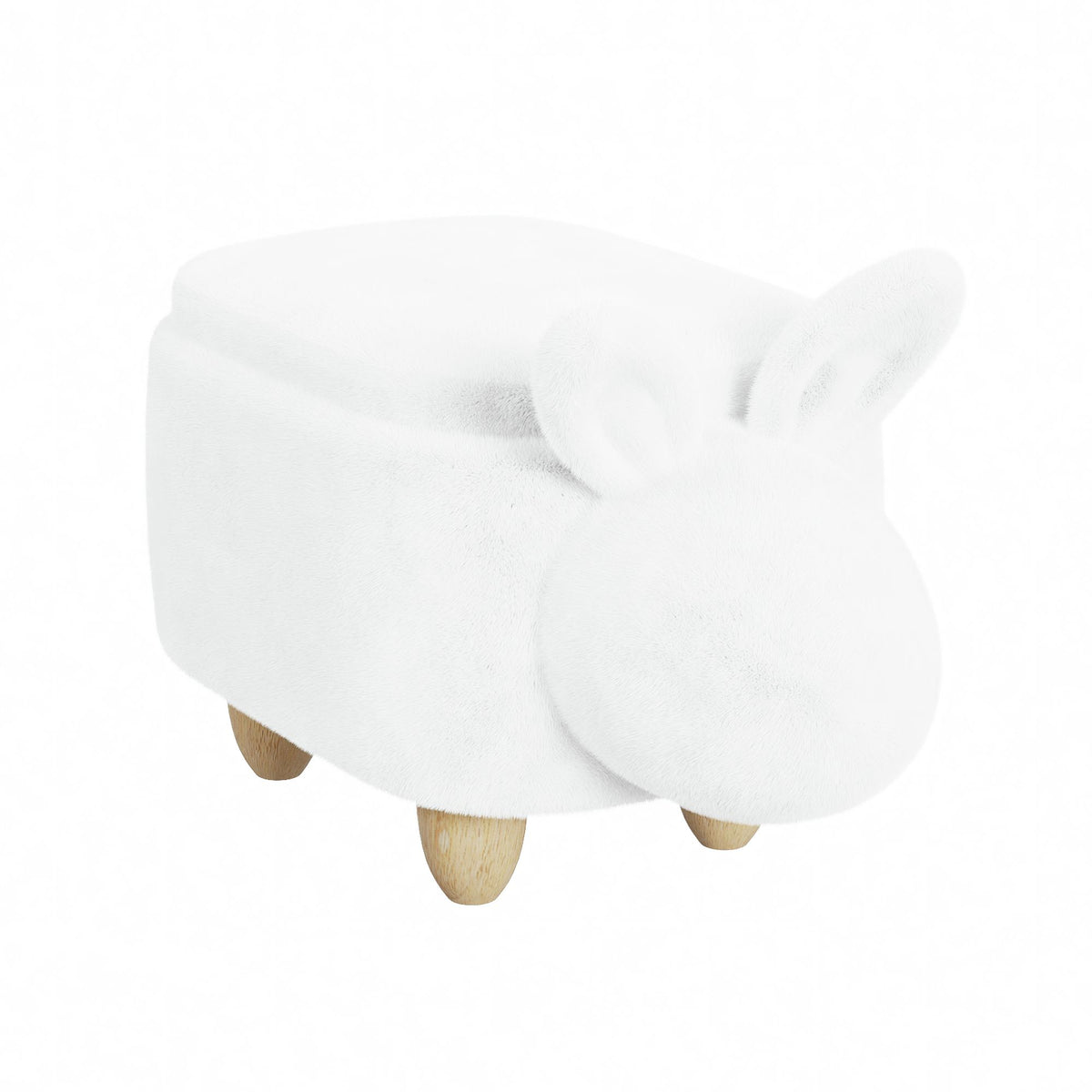Rabbit Storage Stool In White
