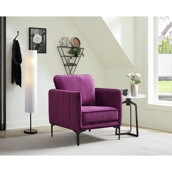 Rae Chair in Lavish 152 Purple Velvet