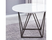 Ramona White Marble 44 inch Round Dining Table