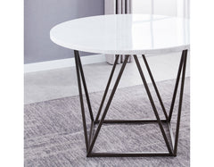 Ramona White Marble 44 inch Round Dining Table