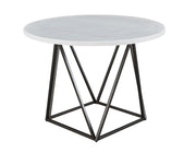Ramona White Marble 44 inch Round Dining Table