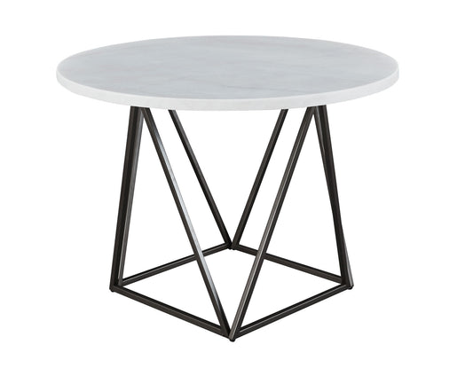 Ramona White Marble 44 inch Round Dining Table