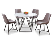 Ramona White Marble 44 inch Round Dining Table