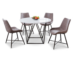 Ramona White Marble 44 inch Round Dining Table
