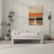Banco Regent en chenilla color crema