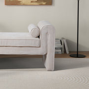 Banco Regent en chenilla color crema