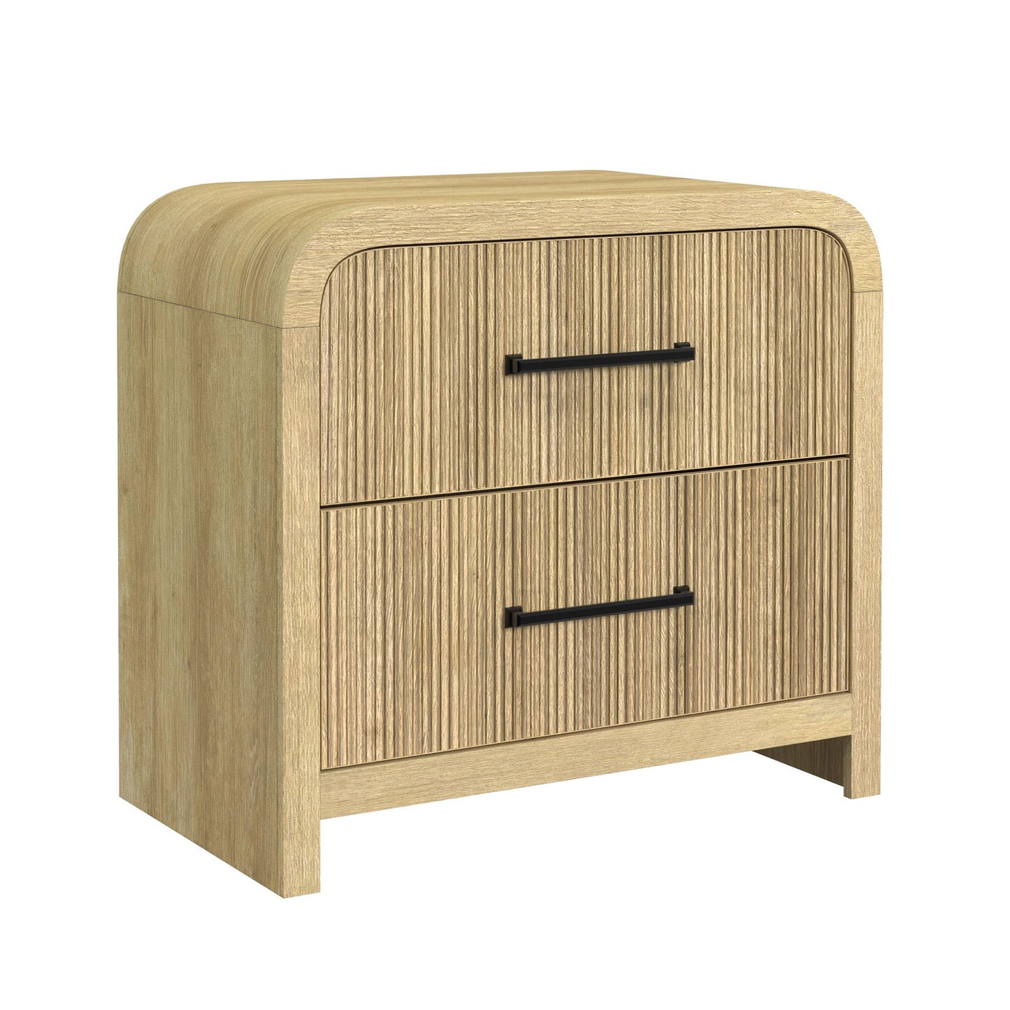 Ridgemont 2-Drawer Nightstand with USB in Natural