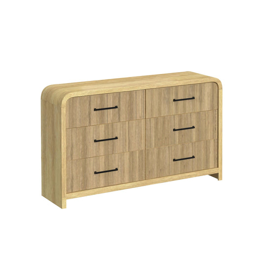 Ridgemont 6-Drawer Dresser in Natural