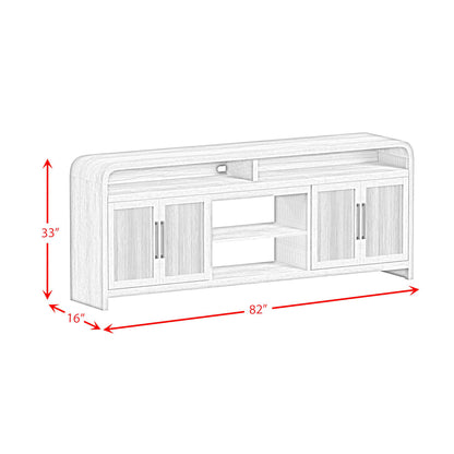 Ridgemont 82" TV Console without Fireplace Insert in Natural