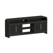 Ridgemont 82" TV Console without Fireplace Insert in Black with Grain