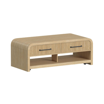 Ridgemont 2Pc Occasional Table Set In Natural-Coffee Table & End Table