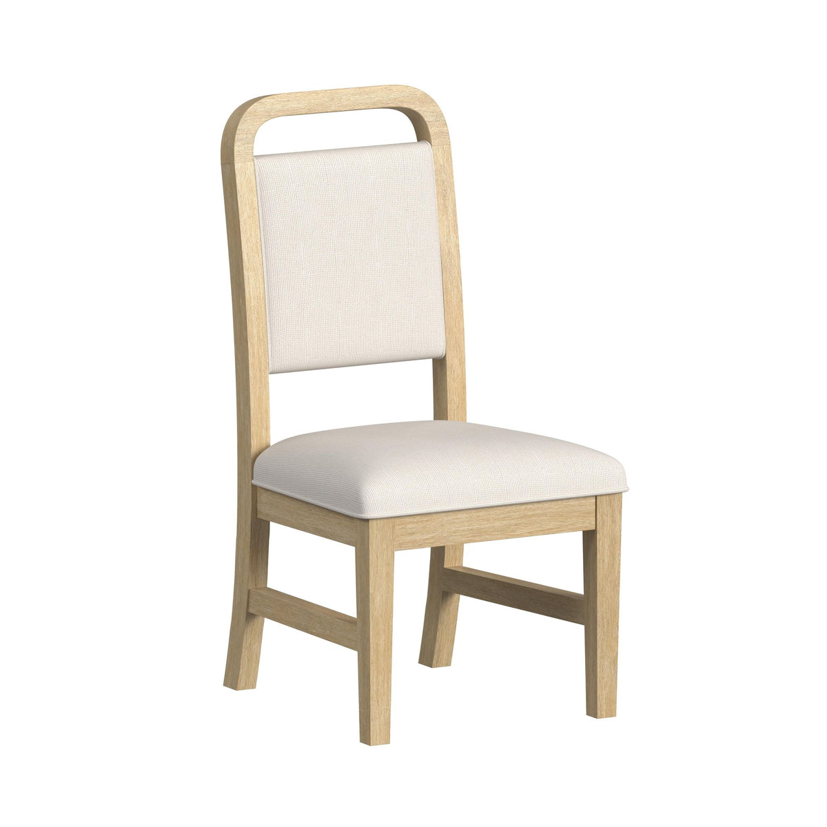 Ridgemont Dining Side Chair With White Fabric In Natural (2 Per Carton)
