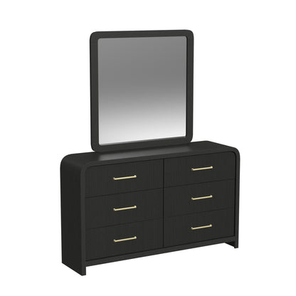 Ridgemont Full Storage 5PC Bedroom Set in Black with Grain