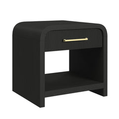 Ridgemont 3PC Occasional Table Set in Black with Grain-Coffee Table & Two End Table