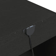 Ridgemont 3PC Occasional Table Set in Black with Grain-Coffee Table & Two End Table