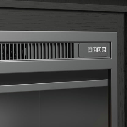 Ridgemont 4PC Entertainment Unit with 82" TV Console in Black with Grain