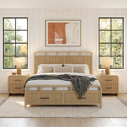 Ridgemont King Storage 3PC Bedroom Set with 2 Nightstands in Natural