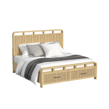 Ridgemont King Storage 5PC Bedroom Set in Natural