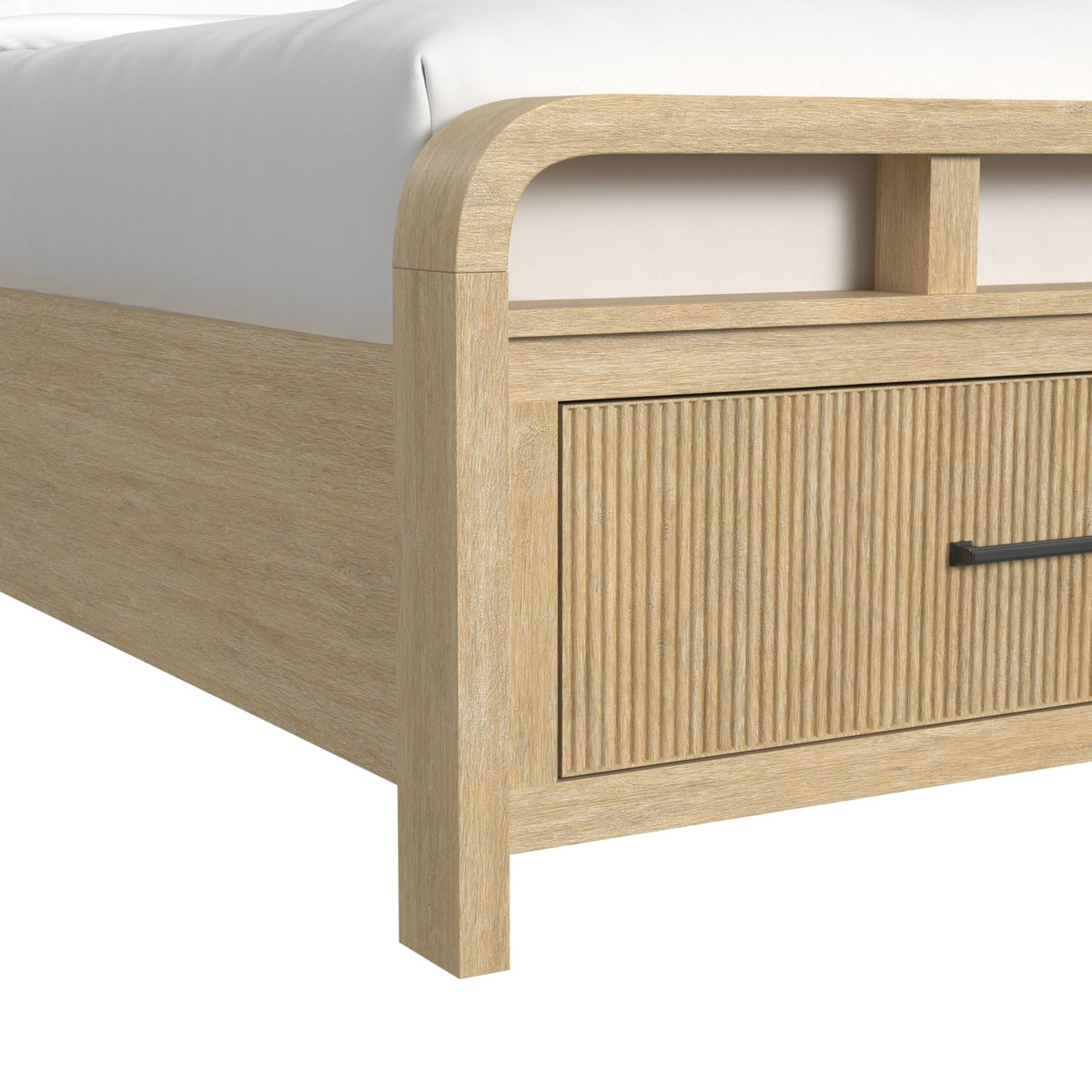 Ridgemont Queen Storage 5PC Bedroom Set with 2 Nightstands, Dresser & Chest in Natural