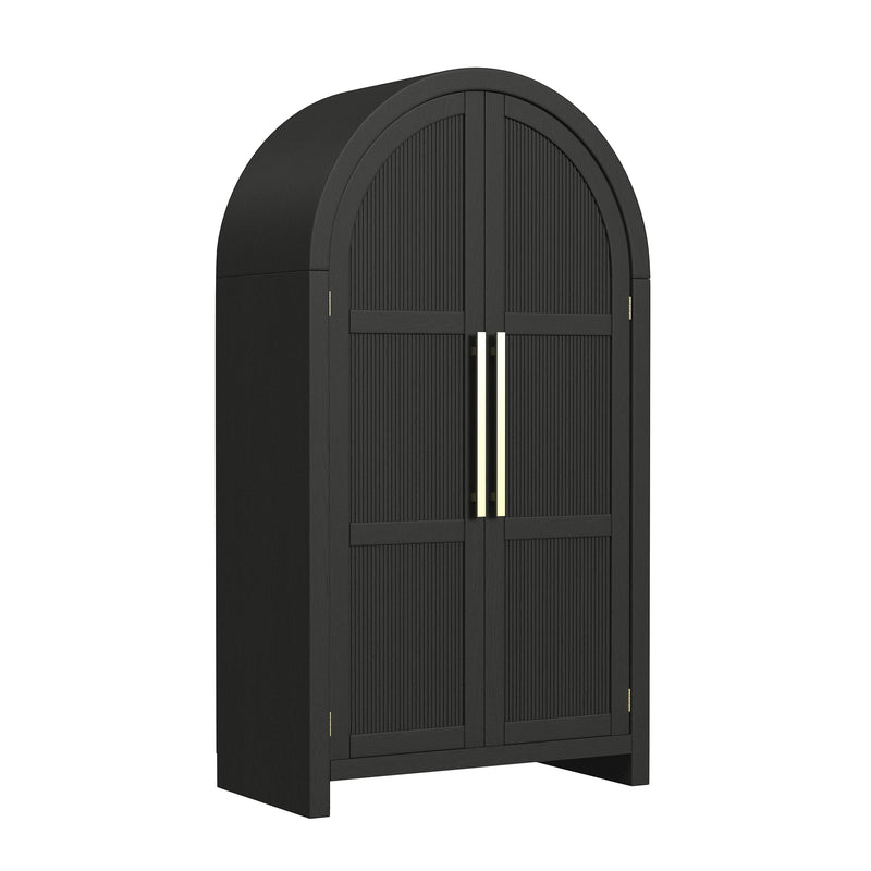 Ridgemont Large Bookcase in Black with Grain