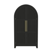 Ridgemont Large Bookcase in Black with Grain