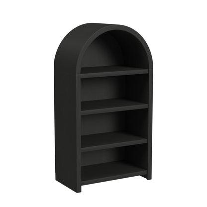 Ridgemont Open Bookcase in Black with Grain