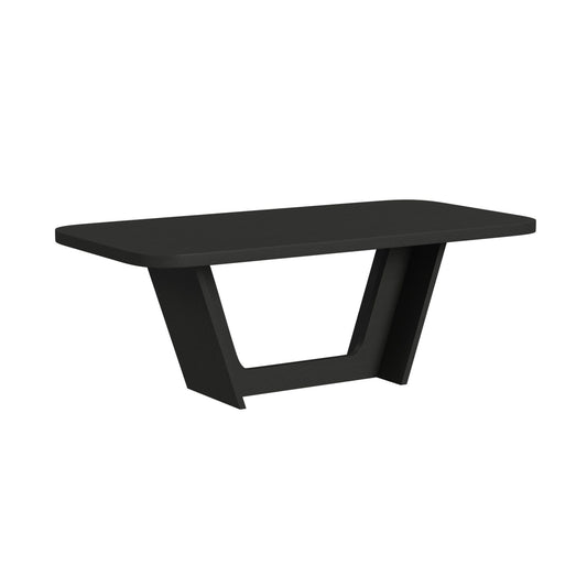 Ridgemont Rectangular Dining Table in Black with Grain