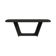 Ridgemont Rectangular Dining Table in Black with Grain