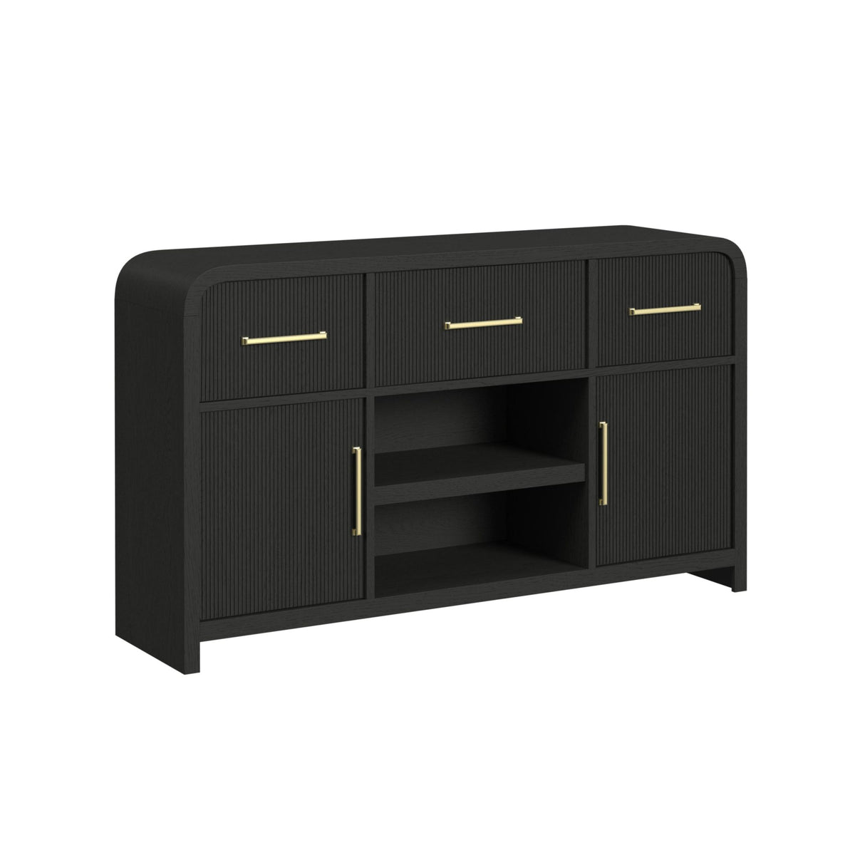 Ridgemont Server In Black With Grain