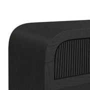 Ridgemont Sofa Table with Bottom Shelf in Black with Grain