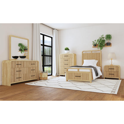 Ridgemont Twin Storage 5PC Bedroom Set in Natural