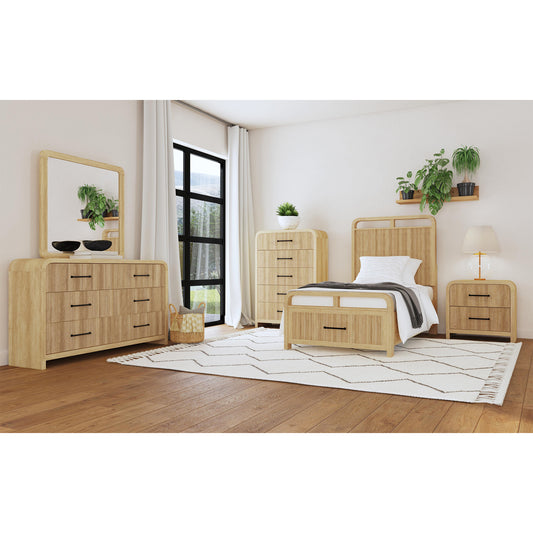 Ridgemont Twin Storage 3PC Bedroom Set in Natural