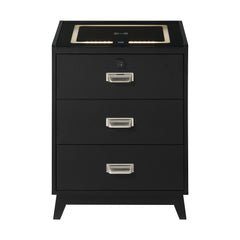 Rio Nightstand with Electronic Features in Black