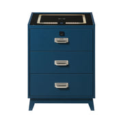 Rio Nightstand with Electronic Features in Blue